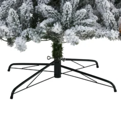 9’ Flocked Livingston Fir Artificial Christmas Tree With Pine Cones And 650 Clear Warm LED Lights -Cheap Artificial Trees Store artificial 9 flocked livingston fir artificial christmas tree with pine cones and 650 clear warm led lights nearly natural 441994