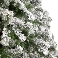 9' Flocked West Virginia Fir Christmas Tree With 650 Clear LED Lights And 1320 Bendable Branches -Cheap Artificial Trees Store artificial 9 flocked west virginia fir christmas tree with 650 clear led lights and 1320 bendable branches nearly natural 557509