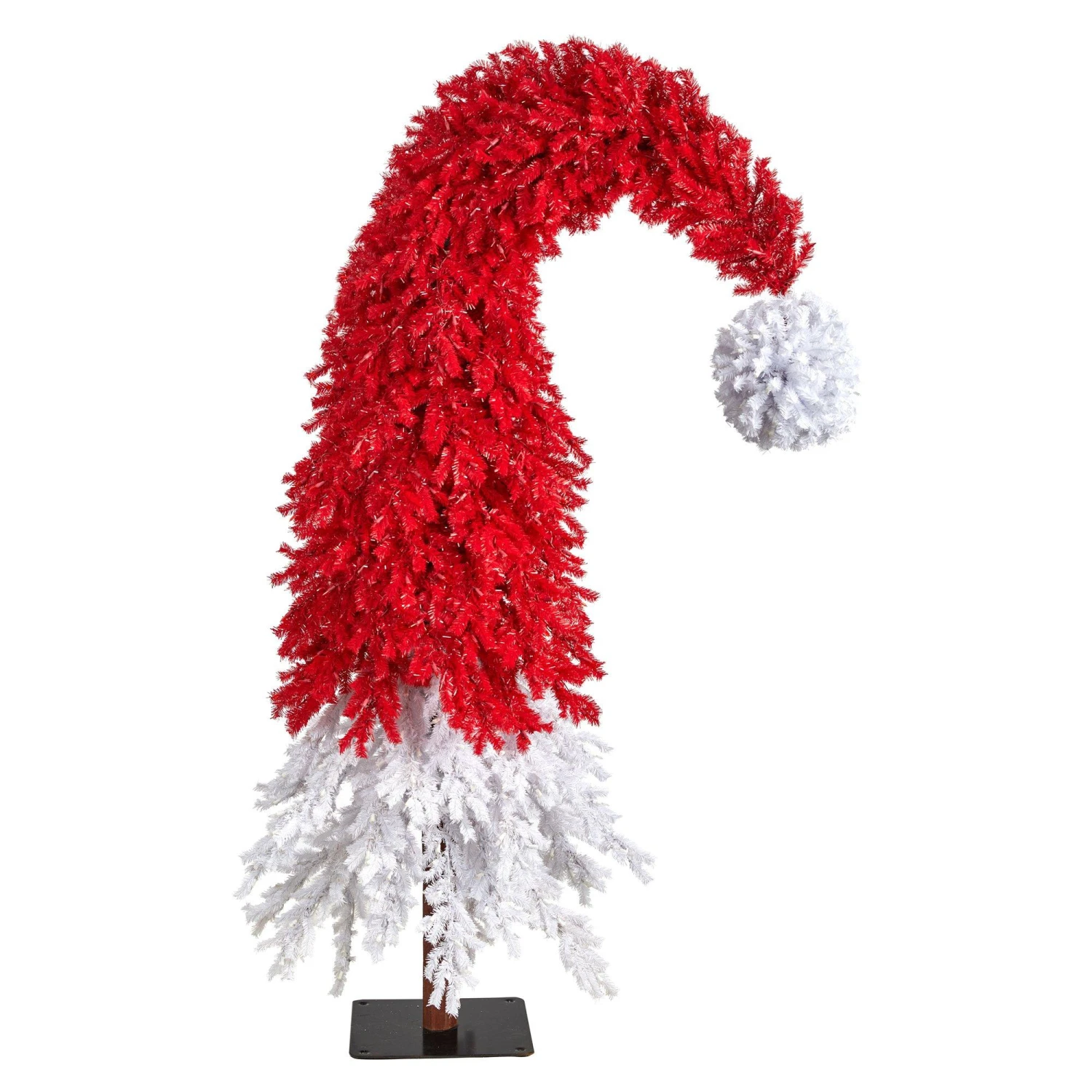 9’ Holiday Red Santa’s Hat Christmas Tree With 600 LED Lights And 1992 Bendable Branches 3 9’ Holiday Red Santa’s Hat Christmas Tree With 600 LED Lights And 1992 Bendable Branches - Image 3