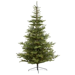9’ Layered Washington Spruce Artificial Christmas Tree With 750 Clear LED Lights And 2055 Bendable Branches