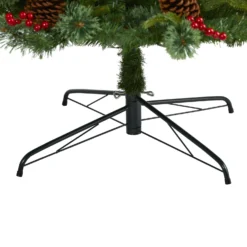 9’ Norway Mixed Pine Artificial Christmas Tree With 650 Clear LED Lights, Pine Cones And Berries -Cheap Artificial Trees Store artificial 9 norway mixed pine artificial christmas tree with 650 clear led lights pine cones and berries nearly natural 863599