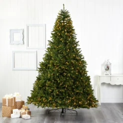 9’ Sierra Spruce “Natural Look” Artificial Christmas Tree With 1000 Clear LED Lights And 4443 Tips -Cheap Artificial Trees Store artificial 9 sierra spruce natural look artificial christmas tree with 1000 clear led lights and 4443 tips nearly natural 448208