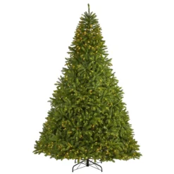 9’ Sierra Spruce “Natural Look” Artificial Christmas Tree With 1000 Clear LED Lights And 4443 Tips
