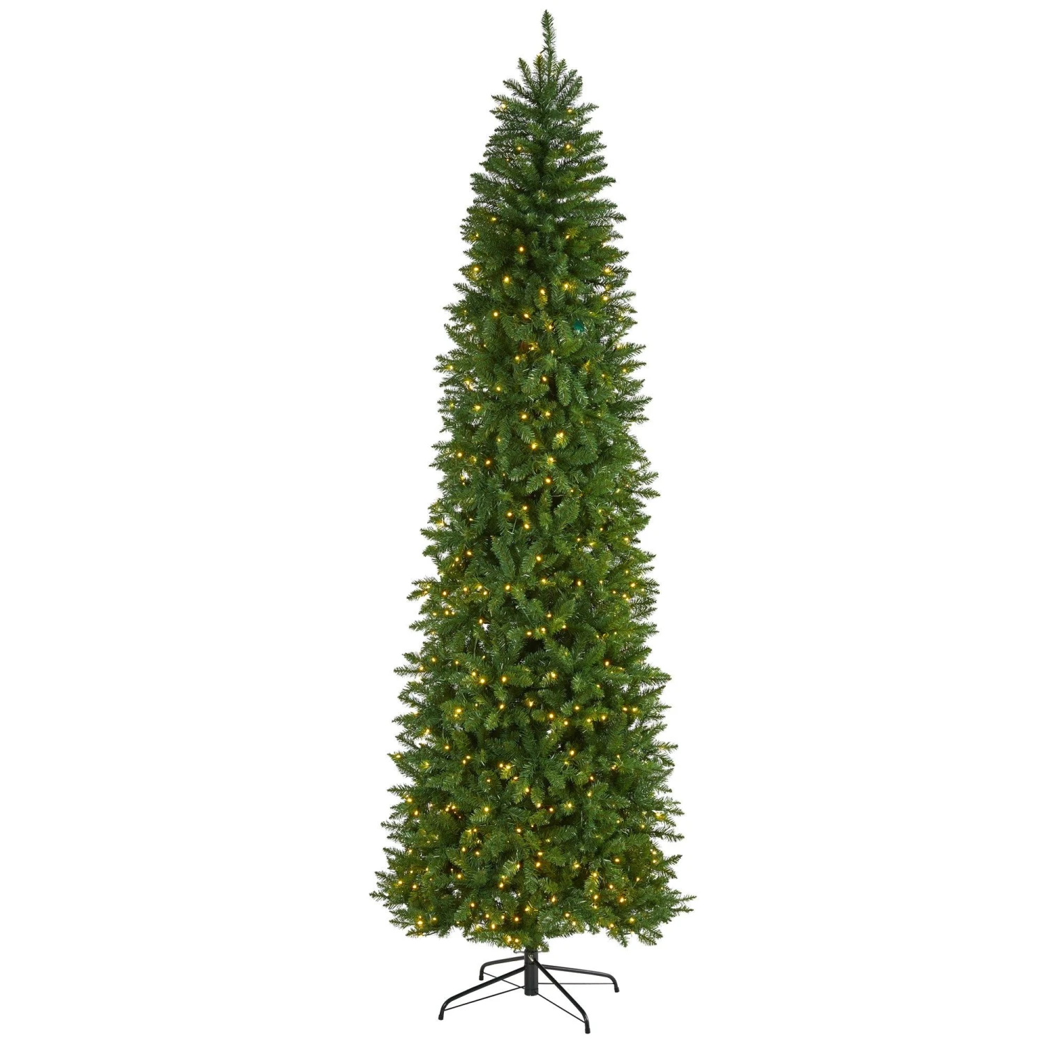 9’ Slim Green Mountain Pine Artificial Christmas Tree With 600 Clear LED Lights 1 9’ Slim Green Mountain Pine Artificial Christmas Tree With 600 Clear LED Lights