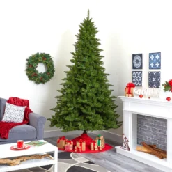 9' Vermont Spruce Artificial Christmas Tree With 850 Warm White (Multifunction) LED Lights With Instant Connect Technology And 1984 Bendable Branches -Cheap Artificial Trees Store artificial 9 vermont spruce artificial christmas tree with 850 warm white multifunction led lights with instant connect technology and 1984 bendable branches nearly natur 115554