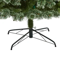 9’ Wisconsin Slim Snow Tip Pine Artificial Christmas Tree With 800 Clear LED Lights -Cheap Artificial Trees Store artificial 9 wisconsin slim snow tip pine artificial christmas tree with 800 clear led lights nearly natural 817236