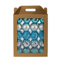 Holiday Shatterproof, 40 Count Christmas Tree Ornament Box Set, 80mm With Re-Useable Box -Cheap Artificial Trees Store artificial holiday shatterproof 40 count christmas tree ornament box set 80mm with re useable box nearly natural blue 209771
