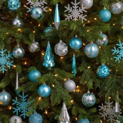 Holiday Shatterproof, 52 Count Christmas Tree Ornament Box Set, 80mm To 150mm With Reusable Tray -Cheap Artificial Trees Store artificial holiday shatterproof 52 count christmas tree ornament box set 80mm to 150mm with reusable tray nearly natural 407703