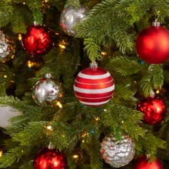 Holiday Shatterproof, 64 Count Christmas Tree Ornament Set, 80mm With Re-Useable Box 22 Holiday Shatterproof, 64 Count Christmas Tree Ornament Set, 80mm With Re-Useable Box -Cheap Artificial Trees Store artificial holiday shatterproof 64 count christmas tree ornament set 80mm with re useable box nearly natural 921210