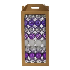 Holiday Shatterproof, 64 Count Christmas Tree Ornament Set, 80mm With Re-Useable Box 15 Holiday Shatterproof, 64 Count Christmas Tree Ornament Set, 80mm With Re-Useable Box -Cheap Artificial Trees Store artificial holiday shatterproof 64 count christmas tree ornament set 80mm with re useable box nearly natural purple 673764